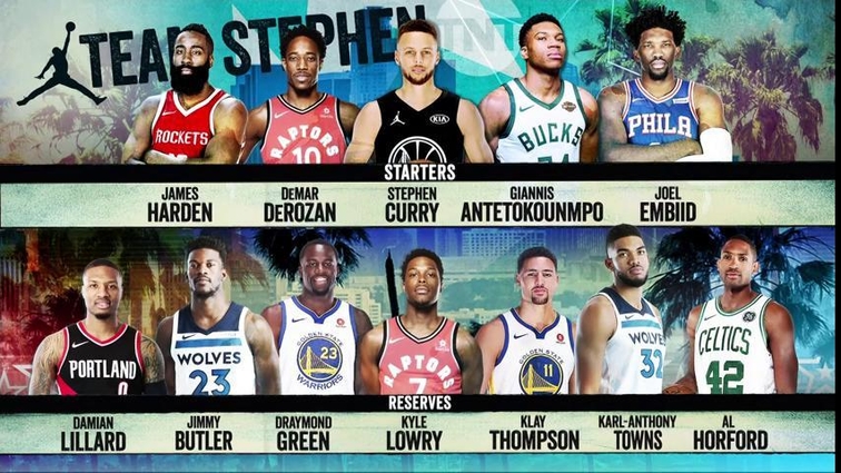 NBA All Star 2018 Team Stephen Curry photo credit NBA