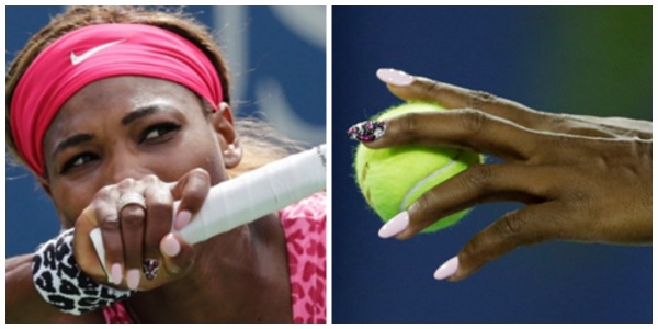 Serena Williams Finger Nails Collage Getty AP