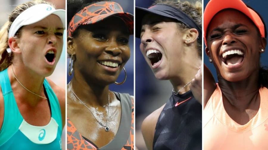 American tennis players Coco Vandeweghe, Venus Williams, Madison Keys, and Sloane Stephens all reach the 2017 US OPEN Semifinals