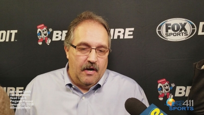 Stan Van Gundy, Detroit Pistons head coach, at Detroit vs. Brooklyn Nets pregame presser at Barclays Center, talking about the Pistons’ players and overall game-plan to win.