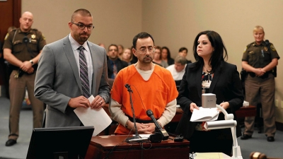 Dr. Nassar in a Michigan state court for his sexual abuse sentencing hearing