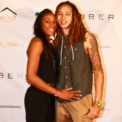 Photo left to right: Glory Johnson of Tulsa Shock and Brittney Griner of Phoenix Mercury in happier times
