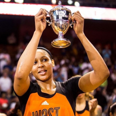 Minnesota Lynx forward Maya Moore, representing the WNBA Western Conference, is the 2015 WNBA All-Star Game MVP; she scored a record 30 points.
