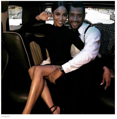 Ciara and husband Russell Wilson, quarterback of the Seattle Seahawks (NFL)